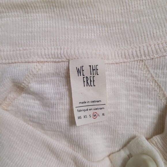 Free People We The Free Don't Forget Me Top Medium Cream Button Detail - Picture 5 of 6